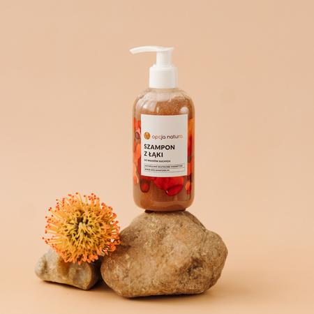 Szampon z łąki do włosów suchych 250 ml – inulina, pantenol, ekstrakty owocowe | Opcja Natura