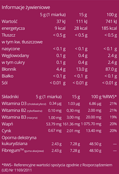 OMNi-LOGiC® IMMUNE – prebiotyk na odporność | skrobia oporna + guma akacjowa | wit. D, B2, B3, cynk, wapń | 450 g