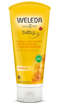 Calendula Szampon i płyn do mycia ciała dla niemowląt z nagietkiem lekarskim 200ml