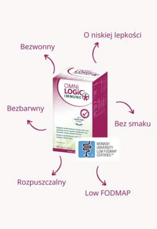 OMNi-LOGiC® IMMUNE – prebiotyk na odporność | skrobia oporna + guma akacjowa | wit. D, B2, B3, cynk, wapń | 450 g