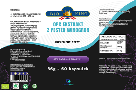 OPC Ekstrakt z pestek winogron 60szt.