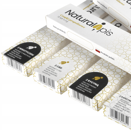 Czopki propolisowe z CBD Naturalapis 12 x 2 g