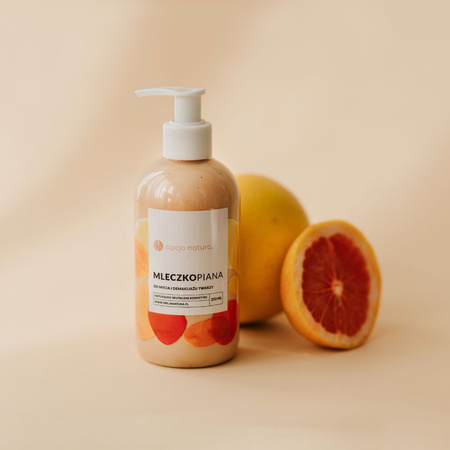 Mleczkopiana do mycia i demakijażu twarzy – naturalna formuła z glinkami, pantenolem i mocznikiem 250ml