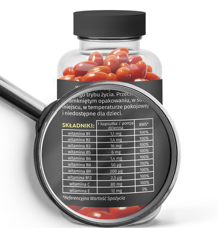 Witamina B Complex 100% RSW 120 kapsułek miękkich | metabolizm, energia | KupujZdrowe.pl