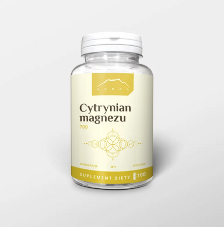 Cytrynian Magnezu 700 mg – kapsułki wegańskie 100szt | Wysoka przyswajalność 90%