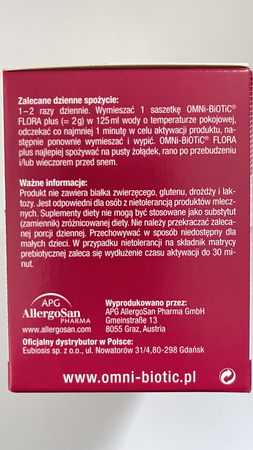 OMNi-BiOTiC® FLORA plus – ginekologiczny synbiotyk z 4 szczepami, 28 saszetek