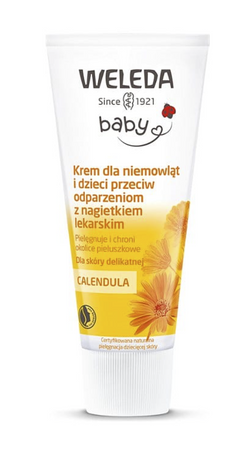 Weleda Calendula – krem przeciw odparzeniom 75 ml | nagietek, cynk, lanolina | KupujZdrowe.pl