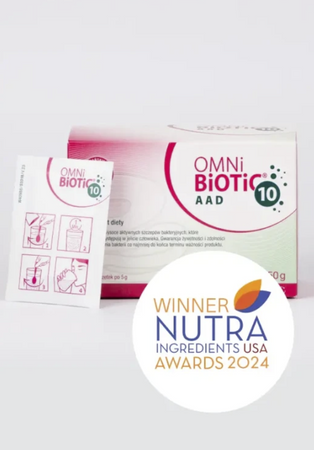 OMNi-BiOTiC® 10 AAD – synbiotyk na czas antybiotykoterapii (10 szczepów, 5 mld CFU) 30 saszetek 
