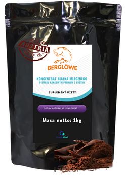 Koncentrat białka mlecznego o smaku kakaowym Premium z Austrii 1kg
