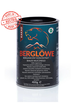 Koncentrat białka mlecznego o smaku kakaowym Premium z Austrii 400g