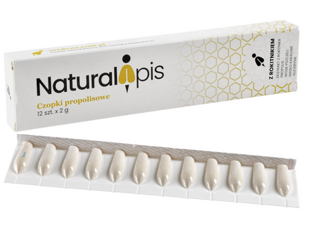 Czopki propolisowe z rokitnikiem Naturalapis 12 x 2 g