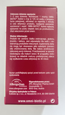 OMNi-BiOTiC® Active – synbiotyk dla seniorów i na zaparcia, 30 porcji