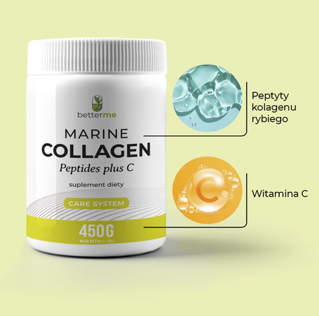Kolagen Collagen - peptydy kolagenu rybiego z wit. C 450g
