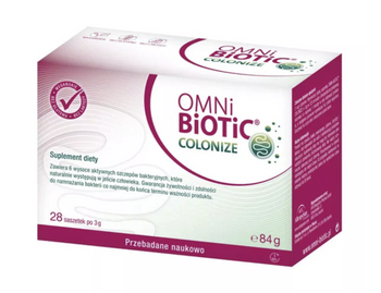 OMNi-BiOTiC® COLONIZE – synbiotyk po kolonoskopii | odbudowa mikroflory jelitowej 28 saszetek 
