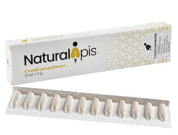 Czopki propolisowe z ekstraktem kasztanowca Naturalapis 12 x 2 g