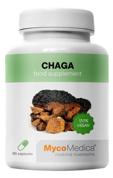 MycoMedica Chaga - ekstrakt z grzyba błyskoporek podkorowy 90szt.