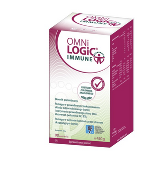 OMNi-LOGiC® IMMUNE – prebiotyk na odporność | skrobia oporna + guma akacjowa | wit. D, B2, B3, cynk, wapń | 450 g