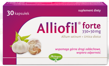 Alliofil® forte — czosnek + pokrzywa | odporność, górne drogi oddechowe | 30 kapsułek