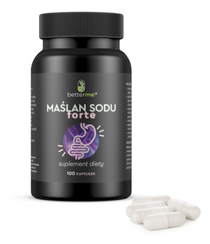 Maślan sodu forte 770 mg – jelita, mikrobiom, IBS | 100 kapsułek | KupujZdrowe