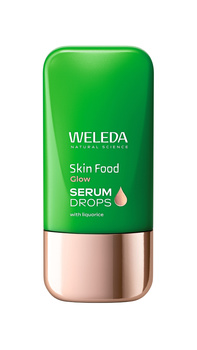 Weleda Skin Food Rozświetlające serum w kroplach 30 ml | pigmenty rozświetlające + lukrecja | szybkie wchłanianie