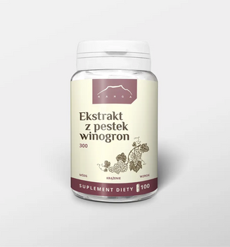 Ekstrakt z pestek winogron OPC 300 mg – silny antyoksydant wspierający serce, naczynia i skórę 100 kapsułek 