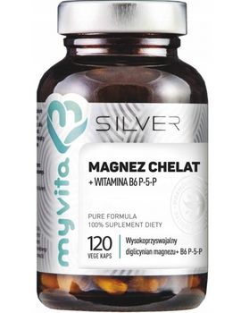Magnez diglicynian + Witamina B6  120 kapsułek. Układ nerwowy  
