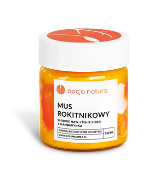Mus Rokitnikowy 120 ml – Naturalny Mus do Ciała z Mandarynką