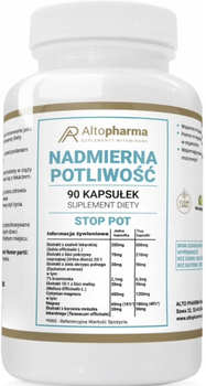 ALTOPHARMA Nadmierna Potliwość – 90 kapsułek | ekstrakt z szałwii i zioła | KupujZdrowe.pl
