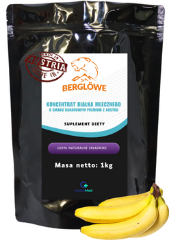 Koncentrat białka mlecznego o smaku bananowym Premium z Austrii 1kg