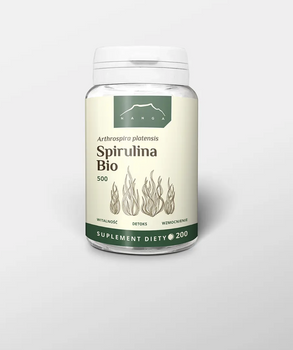 Spirulina Bio w tabletkach 500 mg – 100% naturalna alga 200 kapsułek