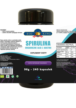 Spirulina z Austrii - organiczna 240 kapsułek 