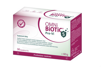 OMNi‑BiOTiC Pro‑Vi 5 30 saszetek – synbiotyk z wit. D, wspiera odporność