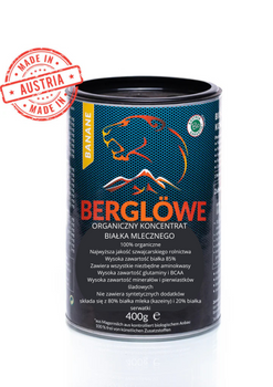 Koncentrat białka mlecznego o smaku bananowym Premium z Austrii 400g