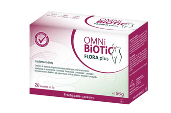 OMNi-BiOTiC® FLORA plus – ginekologiczny synbiotyk z 4 szczepami, 28 saszetek