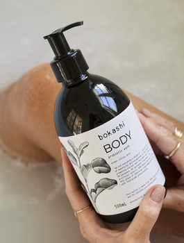 Bokashi BODY – probiotyczny żel pod prysznic 500 ml | bergamotka i mięta z buszu | neutralne pH