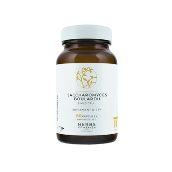 Saccharomyces boulardii - Probiotyczny szczep drożdży 5 mld CFU (60 kapsułek)